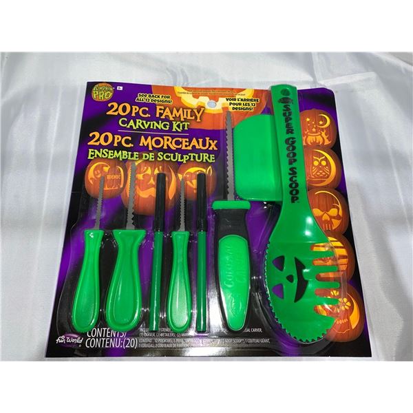 Pumpkin Pro 20pc Family Pumpkin Carving Set with Pattern Book