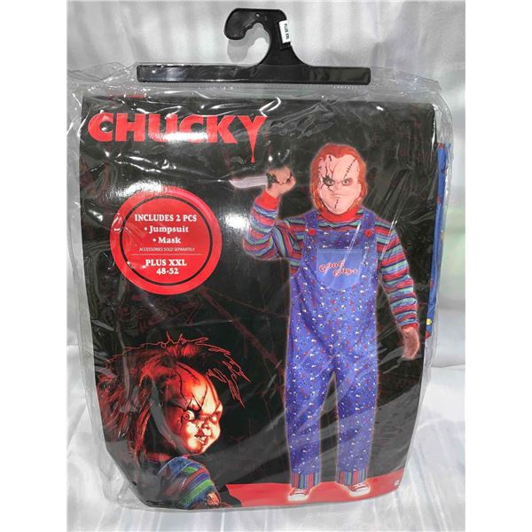 Adult XXL (48-52) Chuckie Costume - Jumpsuit & Mask