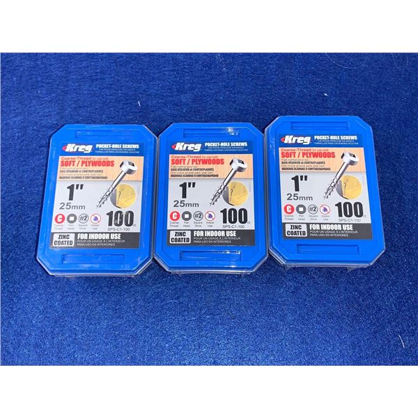 Kreg 1in Pocket-Hole Screws (3 x 100ct)