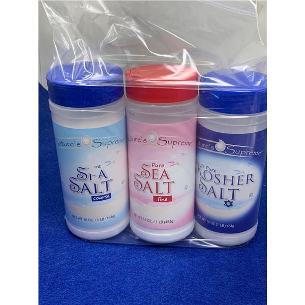 Natures' Supreme Pure Kosher and Sea Salt (3 x 454g)