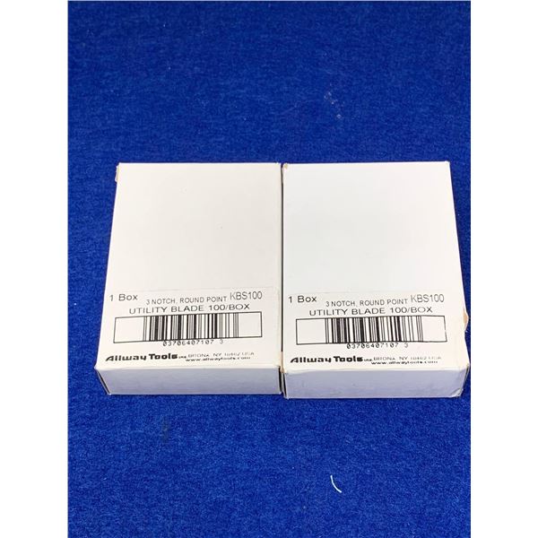 3 Notch, Round Point Utility Blade (100/box x 2)