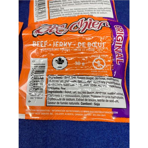 big chief beef jerky calories