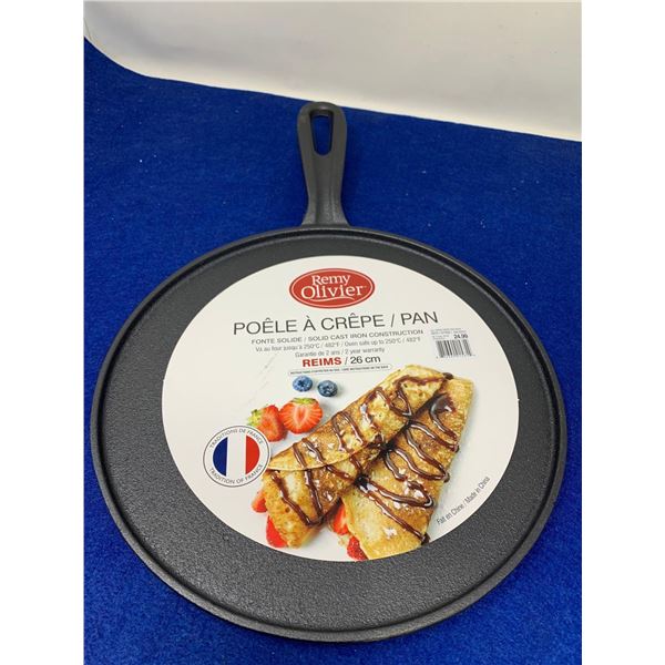 Remy Olivier Solid Cast Iron Crepe Pan (26cm)
