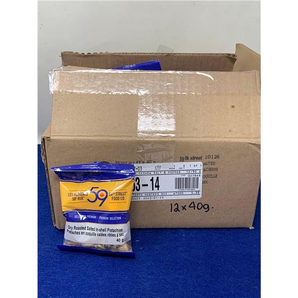 59th Street Dry Roasted Salted In-Shell Pistachios (40g x 12)