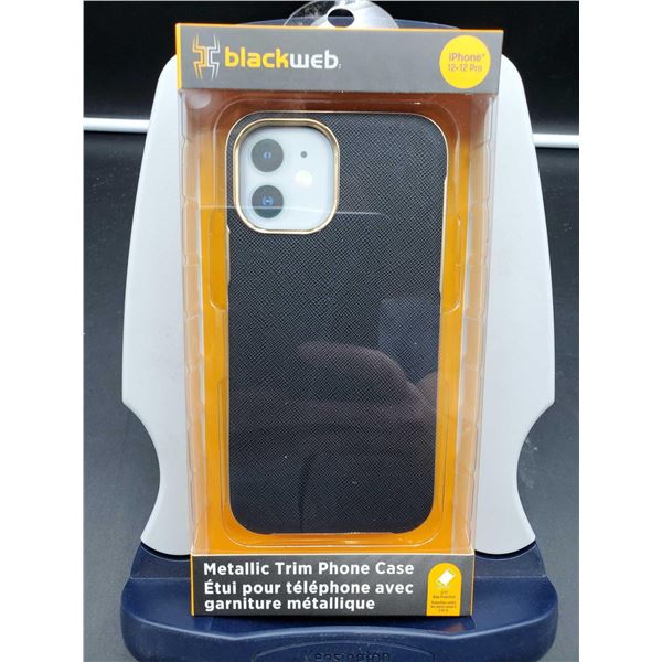 Blackweb Metallic Trim Phone Case for iPhone 12/12Pro