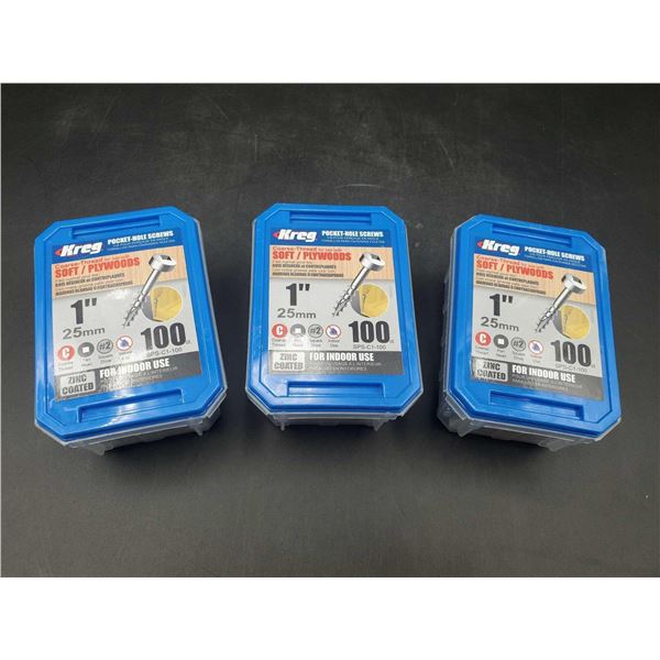 Kreg 1in Zinc Coated (3 x 100ct)