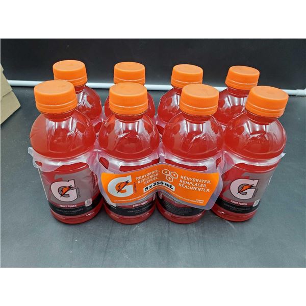 Gatorade Fruit Punch Ectrolyte Hydration Beverage (8 x 355ml)