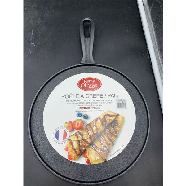 Remy Olivier Cast Iron Crepe Pan (26cm)