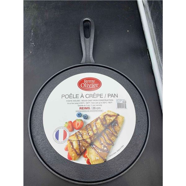 Remy Olivier Cast Iron Crepe Pan (26cm)