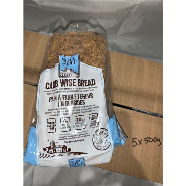 Slice of Life Carb Wise Bread 5 loaves x 500g
