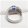 Image 4 : Silver Sapphire(3ct) Ring (~Size 0) (~length 0 inches), Suggested Retail Value $150