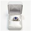 Image 5 : Silver Sapphire(3ct) Ring (~Size 0) (~length 0 inches), Suggested Retail Value $150