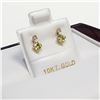 Image 2 : 10K Yellow Gold Peridot(0.4ct) Diamond(0.06ct) Earrings (~Size 0) (~length 0 inches), Suggested Reta
