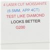 Image 4 : Moissanite (Test Like Diamonds, Looks Better) (~Size 0) (~length 0 inches), Suggested Retail Value $