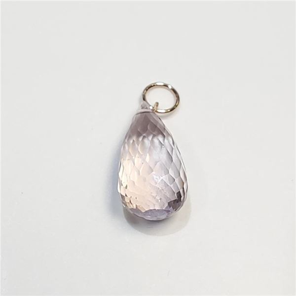 10K Yellow Gold Amethyst Briolette(4ct) Pendant (~Size 0) (~length 0 inches), Suggested Retail Value