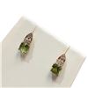 Image 3 : 10K Yellow Gold Peridot(1ct) Diamond(0.04ct) Earrings (~Size 0) (~length 0 inches), Suggested Retail