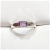 Image 1 : Silver Amethyst Ring (~Size 0) (~length 0 inches), Suggested Retail Value $60