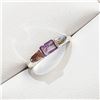 Image 2 : Silver Amethyst Ring (~Size 0) (~length 0 inches), Suggested Retail Value $60