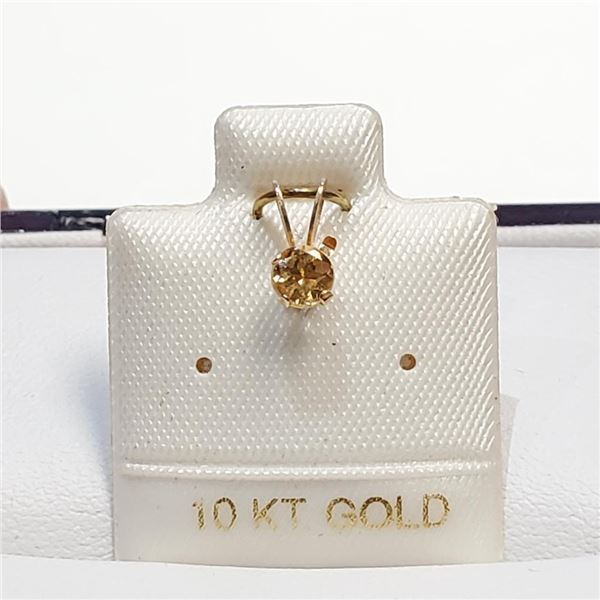 14K Yellow Gold Citrine Pendant (~Size 0) (~length 0 inches), Suggested Retail Value $60