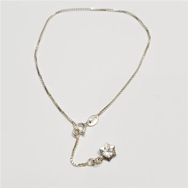 Silver Anklet (~Size 0) (~length 0 inches), Suggested Retail Value $50