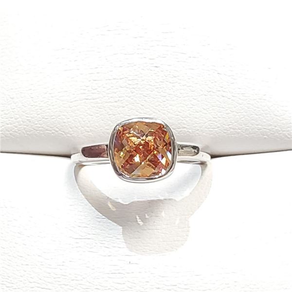 Silver Cubic Zirconia Ring (~Size 0) (~length 0 inches), Suggested Retail Value $70