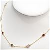 Image 2 : Silver Gold Plated Genuine Multistone Necklace (~Size 0) (~length 0 inches), Suggested Retail Value 