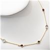 Image 3 : Silver Gold Plated Genuine Multistone Necklace (~Size 0) (~length 0 inches), Suggested Retail Value 