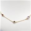 Image 4 : Silver Gold Plated Genuine Multistone Necklace (~Size 0) (~length 0 inches), Suggested Retail Value 