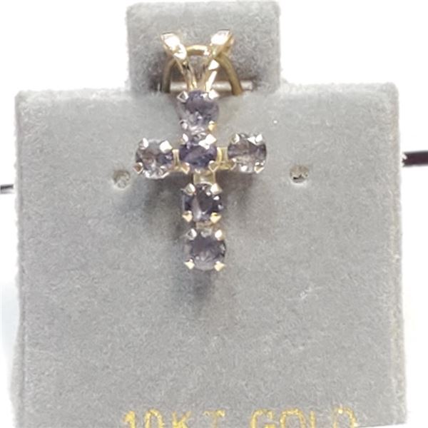 10K Yellow Gold Sapphires(0.36ct) Pendant (~Size 0) (~length 0 inches), Made in Canada, Suggested Re