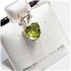 Image 2 : Silver Peridot(0.7ct) Pendant (~Size 0) (~length 0 inches), Suggested Retail Value $40
