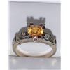 Image 1 : Natural rare Padparadscha Sapphire & Diamond 1.52 Carat Ring with Certificate Value $6,900.00