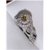 Image 2 : Ladies 14K Whote Gold Natural Diamond .96 Carat Cluster ring with Certificate Value $9,500.00