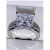Image 1 : Ladies 1.0 Carat Princess Cut Solitaire Bezel Style Ring size 7