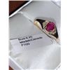 Image 3 : Ladies 10K Gold Oval Cut .57 Carat Natural Ruby with Diamonds Dress Ring with Appraisal Certificate 