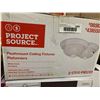 Image 3 : Project Source Flushmount Ceiling Fixtures 2 Pack White Finish  11.3"x11.3"x5"