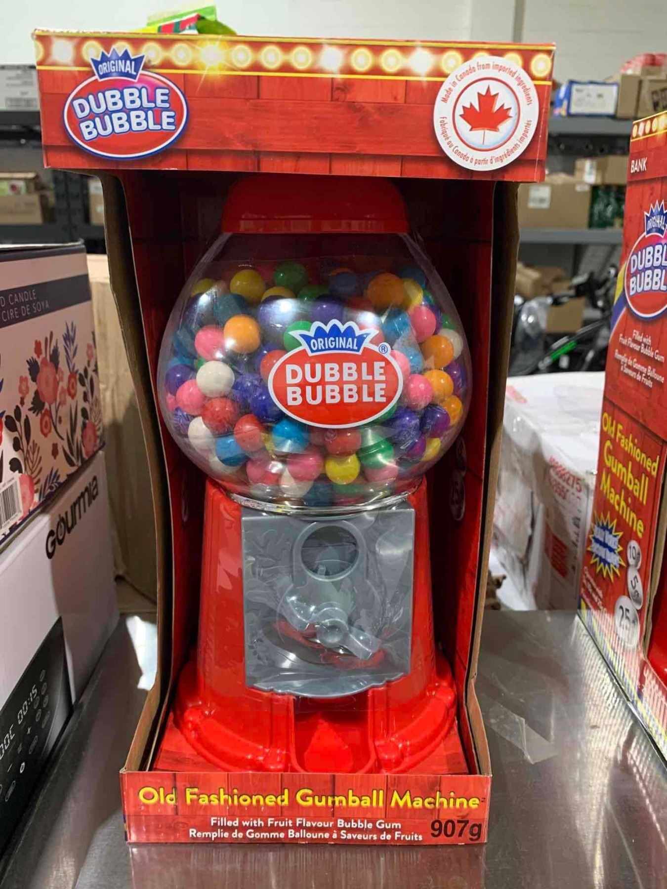 Dubble Machine Dubble Bubble Old Fashioned Gumball Machine filled with Fruit Flavored Gum