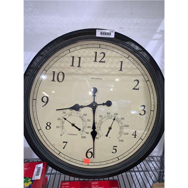 Acu-Rite Large Clock w/ °F and % Humidity