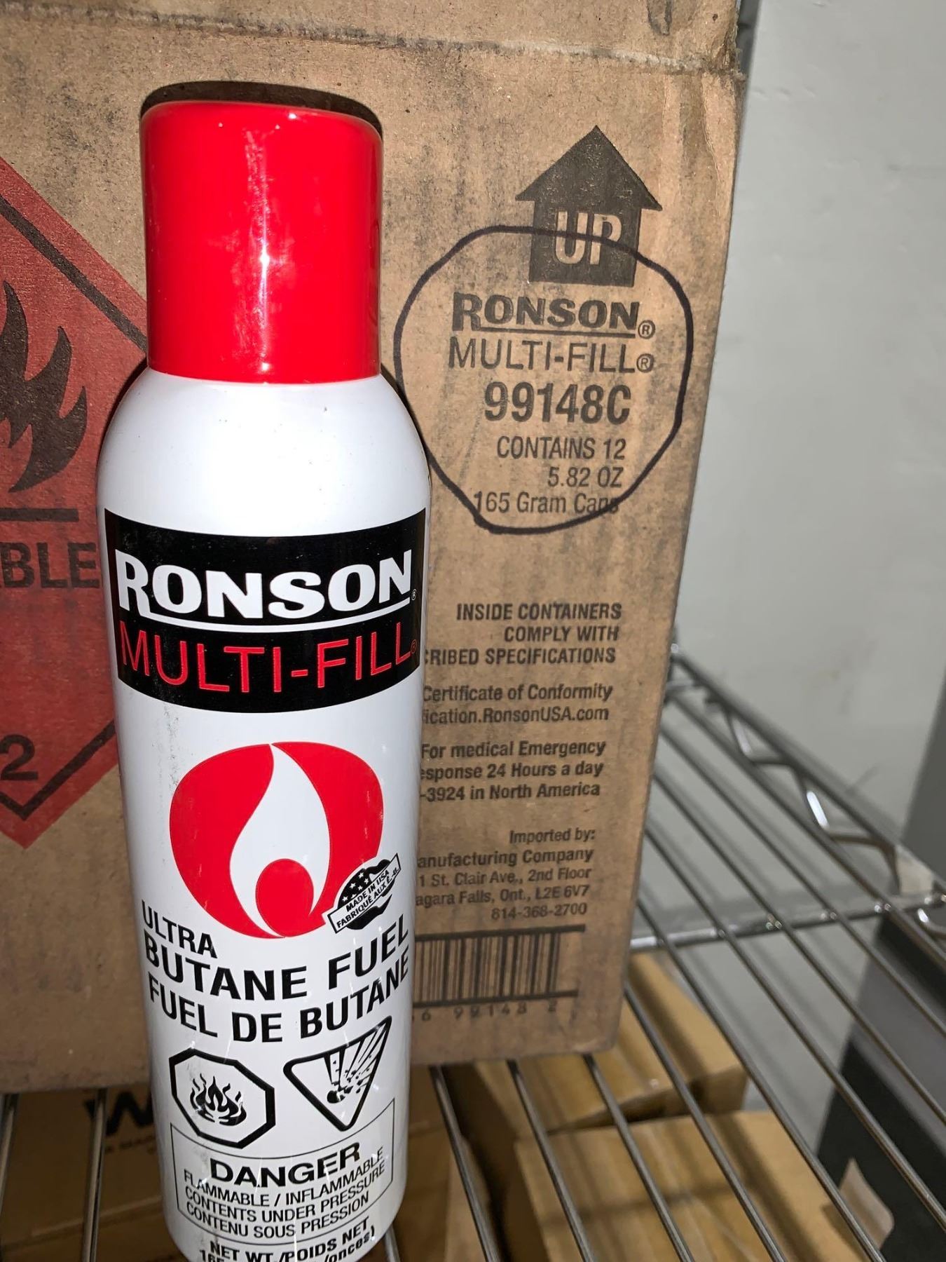 Ronson MultiFill Ultra Butane Fuel 12 x 165gram cans