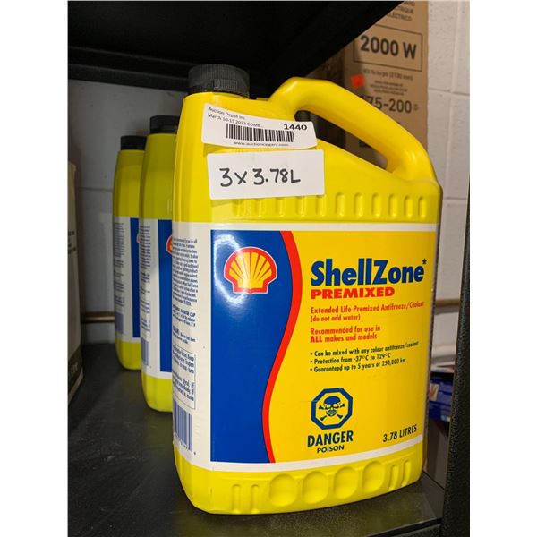 Shell Zone Premixed Antifreeze/Coolant 4x 3.78L
