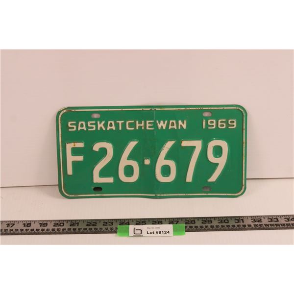 1969 Saskatchewan Licence Plate