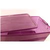 Image 2 : *Purple Rubbermaid Tupperware Bin with Lid