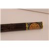 Image 8 : Hand Carved & Decorated Wooden Cane with Jewels (Some Jewels Missing)