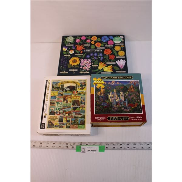 (3) Assorted Puzzles