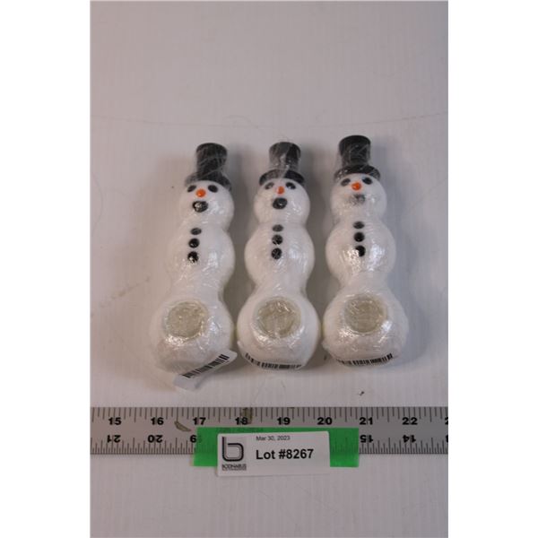 (3) Snowman THC Pipes