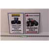 Image 1 : (2) Tractor Parking Signs - New Holland and Massey Ferguson