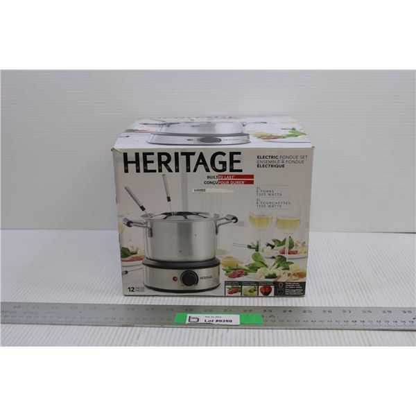 Heritage SS Electric Fondue Set (NIB, Working)