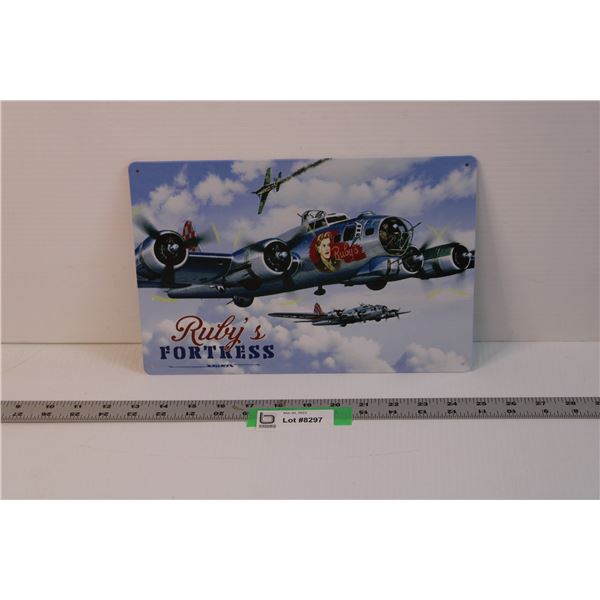 Airplane Novelty Tin Metal Sign