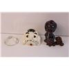 Image 3 : Lot of Misc. Items - Porcelain Dog Figures, Pitcher, Bowls