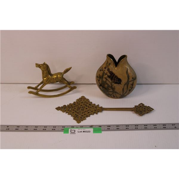 (3) Brass Decorative Items