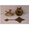 Image 3 : (3) Brass Decorative Items